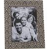 DRW Set di 2 portafoto per fotografia da 15 x 20 cm in legno dm con disegno in naturale e nero 22 x 27 x 1,2 cm