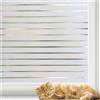 rabbitgoo Pellicola Satinata per Vetri con Motivo a Strisce, 44.5x400cm