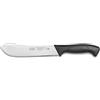 Sanelli Linea Skin Coltello Scimitarra Larga XL, Acciaio Inox, Nero, Lunghezza lama 20 cm.