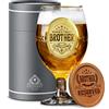 CROWNLY CRYSTAL Kies® Regali compleanno per fratello, personalizzati per uomo, da sorella, bicchieri da birra per Natale