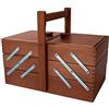 Professional Cooking Cestino Porta Cucito 3 Piani a scaletta Legno in Noce (cm. 29x18x28)