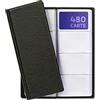 Praknu Porta Biglietti da Visita con 480 Fogli transparente - Libro Porta Carte - Raccoglitore Biglietti da Visita Salvaspazio Nero per Ufficio