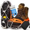 Alpen Bears Ramponi Premium per scarponi da montagna con 19 punte in acciaio inossidabile - Ramponi professionali in acciaio antiscivolo per neve e ghiaccio - Ramponi per scarpe invernali