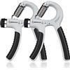 Vicloon Hand Grip, 2 Pezzi Pinza Mano, Allenamento Avambraccio, Manopole Mani per Polso Avambraccio Forza di Allenamento Regolabile 10-50kg per Allenamento Della Forza, Grigio
