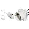 Bticino 3632Db Prolunga Btre Safe, Spina 10 A, 2 Prese Bipasso, 10/16 A, 1 Presa P30, Interruttore Automatico & S3611D Adattatore Tris Con Spina, 2P+T, 16A Per 1 Presa Tedesca E 2 Prese Bipasso