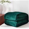 Chickwin Plaid di Flanella Plaid in Pile, Tinta Unita Coperte Calda Plaid in Pile di Flanella Microfibra Morbida Coperte Trapunta per Divano Singolo Matrimoniale (Verde Scuro,180x200cm)