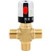 ROOwarMer Valvola miscelatrice termostatica 3/4 miscelatore termostatico 3 vie per doccia rubinetto lavabo bagno vasca