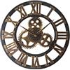 Taodyans Orologio da parete silenzioso, Numeri romani vintage 40cm Orologio scheletro in Legna Soggiorno Cucina Caffe Decor Regalo (Oro romano)