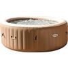 Intex 28476EX - PureSpa Vasca Idromassaggio Gonfiabile Bubble Massage con Telo Efficienza Energetica, 4 posti, 120 Getti, Riscaldatore, PVC, Beige, 196x71 cm