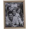 DRW Set di 2 portafoto per foto da 15 x 20 cm in legno dm e carta naturale 17,4 x 22,4 x 3 cm