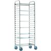 GI.METAL Carrello acciaio inox porta teglie 20 posti 60x40