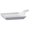 APS Flying buffet piatto finger food con impugnatura cm 9,5x9,5x1,5-3,5 in melamina bianco