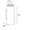 Applique in Gesso Pitturabile 2 lampade GU10 da parete