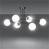Lampadario a sospensione PREGOS 6 BLACK