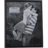 DRW Set di 2 portafoto da 20 x 25 cm in alluminio nero 21,8 x 26,8 x 2 cm