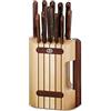 Victorinox Ceppo portacoltelli con contenuto, 11 pezzi, incl. 11 coltelli da cucina, custodia coltelli, in legno, marrone