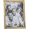 DRW Set di 2 portafoto per foto da 15 x 20 cm in acciaio inox in oro 16,4 x 21,4 x 1 cm
