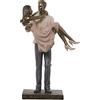DRW Figura di una coppia di resina con ragazza in bracci 16x9x26cm
