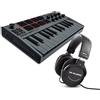 AKAI Professional MPK Mini MK3 Gray + M-Audio HDH40 - Tastiera MIDI Controller USB a 25 Note con 8 Drum Pad, 8 Manopole e Software + Cuffie Over Ear Chiuse da Studio con Cavo da 2,7 m