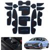 GAFAT Compatibili con Hyundai i30 / N/N Line 2017-2025 2026 Tappetini Antiscivolo, Accessori i30 Zweites Facelift 2024 Tappetino Gomma, per Console Centrale, Porta Bevande, Cuciture Porte (Blu)