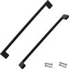 Aerzetix - C63900 - Set di 2 maniglie per mobili interasse 192mm - porte armadio cassetto decorazione interno arredamento cucina soggiorno assemblaggio - in metallo - finitura nero opaco