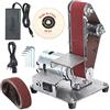 Memows Mini macchina elettrica, per lucidatura fai da te, multifunzione Benchtop Vertical Edger for Metal Woodworking Levigatrice a nastro