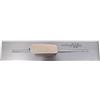 Marshalltown Frattazzo lisciante Marshalltown con manico curvo in legno, in acciaio al carbonio, molto adatto per pavimenti e calcestruzzo, dimensioni: 508x127 mm