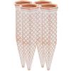 Relaxdays Set da 4 Coni da Irrigazione, per Piante e Fiori, Innaffiatori per Bottiglie da 1,5 Litri in Pet, Terracotta
