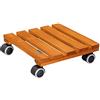 Wagner Design Yourself Carrello per Piante Country 28x28x8cm, Carrello per Fiori per Interni, Castagno, Tavoletta Antiscivolo,Portavaso in Legno massello FSC,Ruote, Portata 100kg, Made in EU-20020201