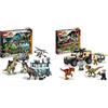 LEGO 76949 Jurassic World l'Attacco del Giganotosauro e del Terizinosauro, Dinosauri Giocattolo e 6 Minifigure, Giochi per Bambini & 76951 Jurassic World Trasporto del Piroraptor e del Dilofosauro