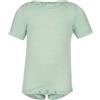 Engel Body baby a manica corta in lana seta - col. verde menta