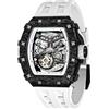 TSAR BOMBA Luxury Orologio Uomo Silicone Tonneau Automatico Giapponese Orologi da polso da Uomo Scheletro 50M Impermeabile Zaffiro Cristallo Luminoso Classico Regalo per gli Uomini