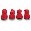 Sarekung Scarpe per Cani in Rete Traspirante Comfort Suola Morbida Scarpe per Cani, Scarpe per Animali Bichon Teddy Stivali per Cani Impermeabili Antiscivolo (M, Rosso)