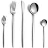 Pleafind Set posate, Pleafind set di posate per 6 persone, 30 pezzi posate in argento, posate acciaio inox con coltello, forchetta, cucchiaio, lavabili in lavastoviglie＆lucidate a specchio