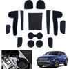 GAFAT Tucson NX4 2021-2023 2024 (Automatico Elettronico) Tappetini Antiscivolo, Tucson 2023 Tappetino in Gomma per Console Centrale, Scatola Portaoggetti, Porta Bicchieri, Cuciture (Blu)