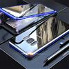 Colala Cover Samsung Galaxy S8,Magnetica Custodia[Cornice Metallica][Doppio Vetro Temperato] Adsorbimento Magnetico 360 Gradi Full Body Trasparente Vetro Temperato,per Samsung Galaxy S8 Cassa - Blu
