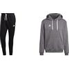 adidas ENT22 SW Pnt, Pantaloni della Tuta Uomo, Nero, L & ENTRADA 22 Sweat, Felpa con Cappuccio Uomo, Team Grey Four, L