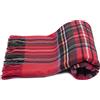 MA.AL.BI 1947 Plaid scozzese 100% pura lana misura 150X180 cm (Rosso), consegnato in scatola regalo.