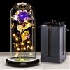 Touloube Galaxy Rose Regalo per la Festa Della Mamma, Fiori di Rosa con Luce a LED, Fiore Artificiale Rosa Regalo per Donne Mamma Moglie, Eterna Rosa in Cupola di Vetro, Regali per Lei, Compleanno