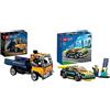 LEGO 42147 Technic Camion Ribaltabile, Set 2 in 1 con Camioncino ed Escavatore Giocattolo & 60383 City Auto Sportiva Elettrica, Macchina Giocattolo per Bambini e Bambine dai 5 Anni