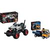 LEGO 42150 Technic Monster Mutt Monster Jam Dalmata, Set 2 in 1 con Pull-Back & 42147 Technic Camion Ribaltabile, Set 2 in 1 con Camioncino ed Escavatore Giocattolo
