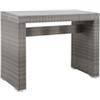 MCC Trading International GmbH METRO Professional Tavolo da bar BARBADOS, alluminio/rattan PE/vetro temperato, 60 x 140 x 110 cm, resistente alle intemperie, per 4 persone, grigio