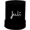 Juli Flowers - Scatola rotonda in velluto viola scuro/nero senza rose, XS