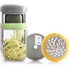 InnovaGoods - Tagliaverdure e Grattugia a Spirale 3 in 1, Utensile da Cucina Manuale Multifunzionale, Include Ricette, Facile da Pulire, Multicolore, Polipropilene, Acciaio inossidabile, AS, ABS