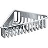 Gedy G-Tiberio portaoggetti Doccia angolare, Misure e Peso: 6,6X19,5X19,5 CM & 0,1 kg, Realizzato in Acciaio Inox, Portaoggetti Bagno fissabile con Colla, Design R&S, 2 Anni di Garanzia