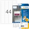 HERMA Etichette Impermeabili, 48,3 x 25,4 mm, Etichette Adesive A4 per Stampante, 44 Etichette per Foglio, Bianco