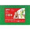 APLI A013173 Gomma Eva, 3 Fogli Glitter, Colore Verde