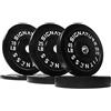 Signature Fitness Piastre olimpioniche da 5,1 cm con mozzo in acciaio, set da 72,6 kg (2 x 10/25/20,4 kg), nero