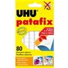 UHU Supporti in gomma adesiva UHU Patafix - bianco - UHU - conf. 80 pezzi (unità vendita 1 pz.)