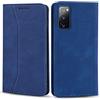 OKZone Cover per Samsung Galaxy S20 FE, Custodia Flip Pelle Portafoglio Magnetica Libro [Slot Schede], Silicone TPU Bumper Wallet Supporto Cover, Antiurto [Kickstand] (Blu)